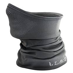 L&P Halbe Sturmhaube - Atmungsaktive Sturmmaske für Sport & Outdoor Motorrad Sturmhaube Ski Maske Laufmaske Balaclava Fahrrad Mundschutz Windmaske Funktionstuch Schlauchtuch Herren & Damen (M-L, Grau) von L&P