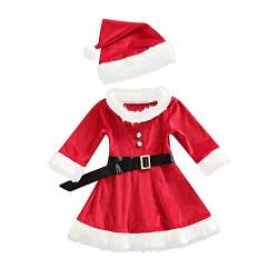 L&ieserram Baby Kleidung Mädchen Weihnachten Outfits Kleinkind Babykleidung Set Weihnachtsoutfit Festlich Kleid Weihnachtskleid Santa Outfit Baby Weihnachten Geschenk (Santa D, 2-3 Jahre) von L&ieserram