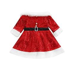 L&ieserram Baby Kleidung Mädchen Weihnachten Outfits Kleinkind Babykleidung Set Weihnachtsoutfit Festlich Kleid Weihnachtskleid Santa Outfit Baby Weihnachten Geschenk (Santa G, 6-12 Monate) von L&ieserram