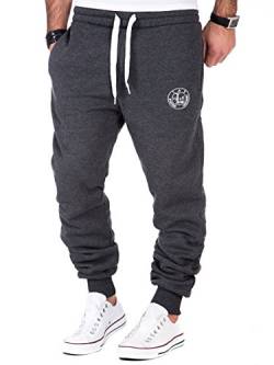 L.A.B 1928 Herren Jogginghose Trainingshose Sporthose Fitness Jogg Hose LAB-7015 (XL, Anthrazit) von L.A.B 1928