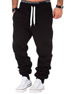 L.A.B 1928 Herren Jogginghose Trainingshose Sporthose Fitness Jogg Japan Kosmo Style Hose LAB-7004 (XXL, Schwarz/Weiß) von L.A.B 1928