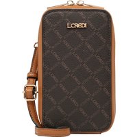 L.CREDI Smartphone-Tasche, Emblem, Schulterriemen, Logo-Print, braun von L.CREDI