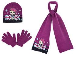 L.O.L. Mädchen LOL Surprise Hut, Schal und Handschuhe Set (5-8 Jahre, Rosa) von L.O.L.