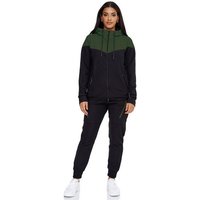 L.gonline Freizeitanzug Damen Jogging-ANZUG, Freizeitanzug, Sporthose und Kapuzenjacke, 984 (Kapuzenjacke mit Reißverschluss, Hose, 2-tlg), Fitness Freizeit Casual von L.gonline