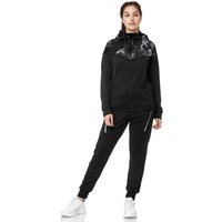 L.gonline Freizeitanzug Damen Jogging-ANZUG, Freizeitanzug, Sporthose und Kapuzenjacke, 984 (Kapuzenjacke mit Reißverschluss, Hose, 2-tlg), Fitness Freizeit Casual von L.gonline