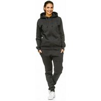 L.gonline Freizeitanzug Damen Jogginganzug, Freizeitanzug, Hausanzug 586 (Kapuzenjacke mit Reißverschluss, Hose, 2-tlg), Fitness Freizeit Casual von L.gonline