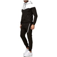 L.gonline Freizeitanzug Herren Jogging-ANZUG, Freizeitanzug, Sporthose und Kapuzenjacke, (Kapuzenjacke mit Reißverschluss, Hose, 2-tlg), Fitness Freizeit Casual von L.gonline