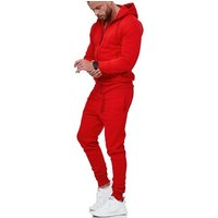 L.gonline Freizeitanzug Herren Jogginganzug, Freizeitanzug, Hausanzug 586 (Kapuzenjacke mit Reißverschluss, Hose, 2-tlg), Fitness Freizeit Casual von L.gonline