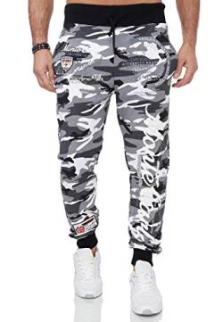 L.gonline Herren Jogginghose lang | Monte Carlo 592 | Grau/Camouflage | XL von L.gonline