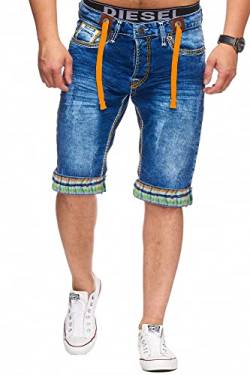 L.gonline Jeans Bermuda Herren Dicke Naht L-2020 (W31, H-Orange) von L.gonline