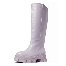 L37 HANDMADE SHOES Damen Hands UP Knee High Boot, Lilac, 39 EU von L37 HANDMADE SHOES