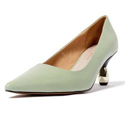 L37 HANDMADE SHOES Damen Italiaans werk Pump, Grün, 40 EU von L37 HANDMADE SHOES