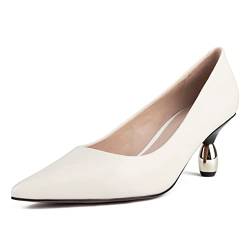 L37 HANDMADE SHOES Damen Italian Job Pump, White, 37 EU von L37 HANDMADE SHOES