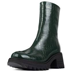 L37 HANDMADE SHOES Damen Life is Too Short Fashion Boot, Green, 38 EU von L37 HANDMADE SHOES