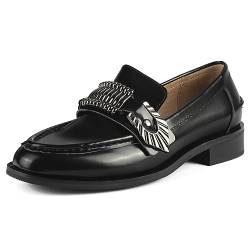 L37 HANDMADE SHOES Damen Naturleder I Handgefertigte Schuhe I Einzigartiger Stil I Tennessee Loafer, Black, 36 EU von L37 HANDMADE SHOES