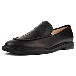 L37 HANDMADE SHOES Damen STILL Waiting Loafer Flat, Black, 36 EU von L37 HANDMADE SHOES