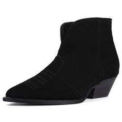 L37 HANDMADE SHOES Damen Stiefeletten I Wildleder I Lederfutter I Handgefertigte Schuhe I Dancing in The Moonlight I Ankle Boot, Black, 41 EU von L37 HANDMADE SHOES