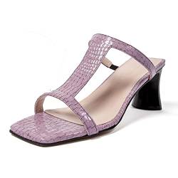 L37 HANDMADE SHOES Heeled Sandals AUTOMATIC, Violet, 36 von L37 HANDMADE SHOES