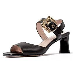 L37 HANDMADE SHOES Heeled Sandals SELFISH GAMES, Black, 35 von L37 HANDMADE SHOES