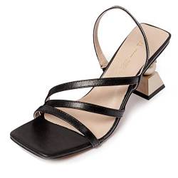 L37 HANDMADE SHOES Heeled Sandals VOYAGE VOYAGE, Black, 36 von L37 HANDMADE SHOES