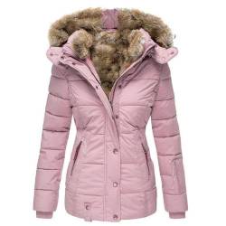 Slim Warme Jacke mit Kapuze Damen Winter Warm Leicht Winterjacke Verdickter Daunenmantel Outdoor Puffer Jacke von L9WEI