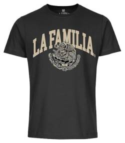 LA Familia ORIGINAL, Herren T-Shirt schwarz und Weiss, Streetwear, Mexico T-Shirt, Premium T-Shirt, Funshirt Größe S-5XL (as3, Alpha, 4X_l, Regular, Regular, schwarz) von LA FAMILIA VIDA LOCA