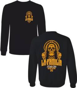 LA Familia ORIGINAL „Santa Muerte“ Sweatshirt; SCHWARZ ODER Weiss (Schwarz, 3XL) von LA FAMILIA VIDA LOCA