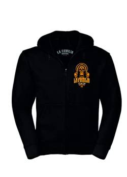 La Familia Original Hooded Zipper Jacke Santa Muertes, schwarz (XL) von LA FAMILIA VIDA LOCA