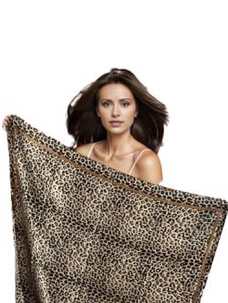 LA FERANI elegant Halstuch 90x90cm | Tuch Leopard braun Bandana Seide Satin | Kreuzfahrt Tuch Frühling Sommer Style Design | Business Style Geschenk Damen von LA FERANI