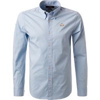 LA MARTINA Herren Hemd blau Baumwolle Slim Fit von LA MARTINA