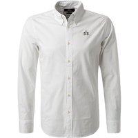 LA MARTINA Herren Hemd weiß Baumwolle Slim Fit von LA MARTINA