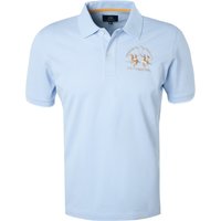 LA MARTINA Herren Polo-Shirt blau Baumwoll-Piqué von LA MARTINA