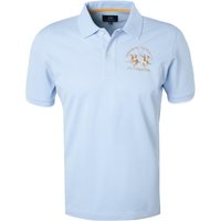 LA MARTINA Herren Polo-Shirt blau Baumwoll-Piqué von LA MARTINA