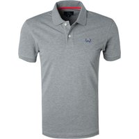 LA MARTINA Herren Polo-Shirt grau Baumwoll-Piqué meliert Slim Fit von LA MARTINA