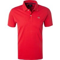 LA MARTINA Herren Polo-Shirt rot Baumwoll-Piqué Slim Fit von LA MARTINA