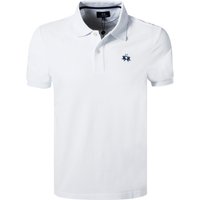 LA MARTINA Herren Polo-Shirt weiß Baumwoll-Piqué von LA MARTINA