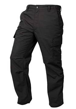 LA Police Gear Herren Core Cargo Leichte Taktische Hose, strapazierfähige Ripstop-Cargohose für Männer, Stretch-Bund, CCW-Hose, Schwarz, 32W / 34L von LA Police Gear