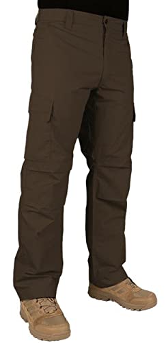 LA Police Gear Herren Urban Ops Tactical Pants, Leichte Cargohose für Herren, Wasser/Fleckenresistent, Durable Ripstop Pants, Braun, 32W / 32L von LA Police Gear