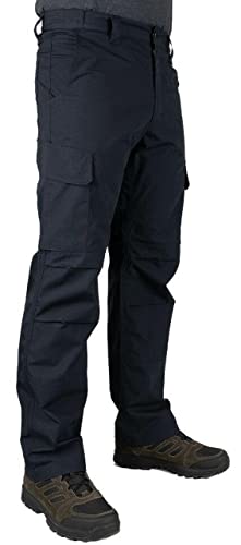 LA Police Gear Herren Urban Ops Tactical Pants, Leichte Cargohose für Herren, Wasser/Fleckenresistent, Durable Ripstop Pants, Marineblau, 36W / 36L von LA Police Gear