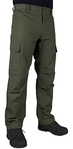 LA Police Gear Herren Urban Ops Tactical Pants, Leichte Cargohose für Herren, Wasser/Fleckenresistent, Durable Ripstop Pants, OD, grün, 34W / 32L von LA Police Gear