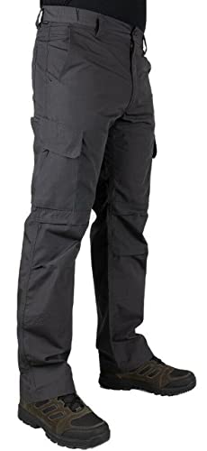 LA Police Gear Taktische Hose für Herren, wasserabweisend, Ripstop-Cargohose, leicht, Urban Ops, EDC Wandern, Arbeitshose, anthrazit, 36W / 34L von LA Police Gear