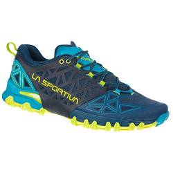 LA SPORTIVA M Bushido Ii Blau-Grün - Technischer komfortabler Herren Berglaufschuh, Größe EU 42.5 - Farbe Opal - Apple G von LA SPORTIVA