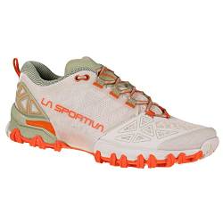 LA SPORTIVA W Bushido Ii Beige - Technischer komfortabler Damen Berglaufschuh, Größe EU 37.5 - Farbe Tea - Cherry Tomato von LA SPORTIVA