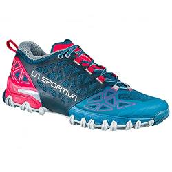 LA SPORTIVA W Bushido Ii Colorblock-Blau-Pink - Technischer komfortabler Damen Berglaufschuh, Größe EU 37.5 - Farbe Ink von LA SPORTIVA