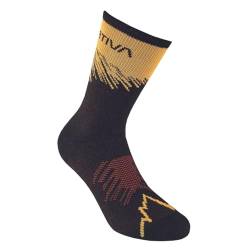 La Sportiva Unisex Mehrfarbig (Sky Black/Yellow) Socken, Schwarz/Gelb, XL von LA SPORTIVA