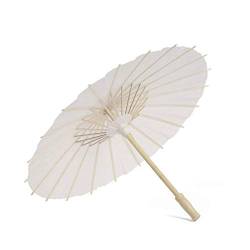 LA TALUS Weißer Papierschirm, chinesischer / japanischer orientalischer dekorativer Sonnenschirm, Hochzeits-Papierschirm, Partydekoration, Brautschirm, 20 cm von LA TALUS