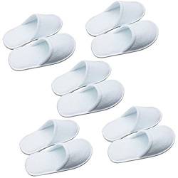 LAAT 5 Paar Hausschuhe Set Frottierslipper Badeslipper Gästehausschuhe geschlossen Einweg Hausschuhe Spa Home Breathable Hausschuhe Party Gast Unisex Schuhe für Hotel Reisen von LAAT