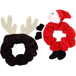 LABRIMP 2St Haarseil haarschmuck weihnachtsgummis für haare Weihnachtshaarbänder Haargummis für den Urlaub Haargummis für Mädchen Weihnachten Haarring Pferdeschwanz Stoff von LABRIMP