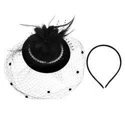 LABRIMP Kopfbedeckungen für die Braut Teehüte für Damen Fascinator-Mütze für Damen khimar hijab Dekor Haarschmuck für die Hochzeit Haarspangen Fascinator-Stirnband-Clip für Damen charmant von LABRIMP