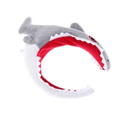 LABRIMP Kopfmaske Halloween-kopfbedeckung Gefüllt Plüsch-tier-stirnband Yoga-stirnbänder Für Frauen Hai-kostümzubehör Kopf Kostüm Tierische Kopfbedeckung Hai-hut Niedlich Fräulein Kleidung von LABRIMP